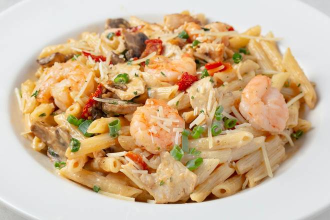 Order SPICY SHRIMP & CHICKEN food online from Johnny Carino store, Wichita Falls on bringmethat.com
