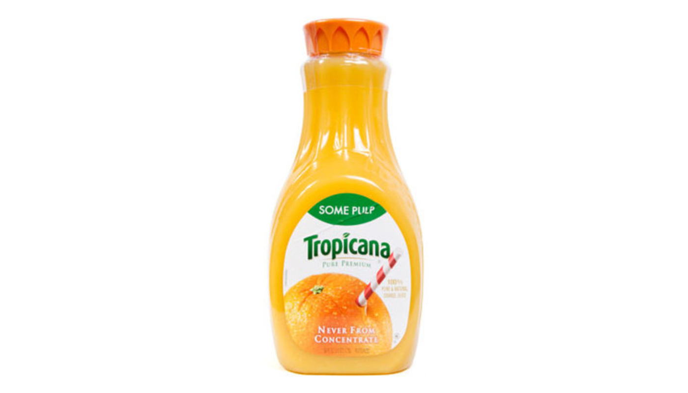 Order Tropicana Pure Premium Orange Juice Some Pulp 12 oz food online from Circus Liquor store, Los Angeles on bringmethat.com