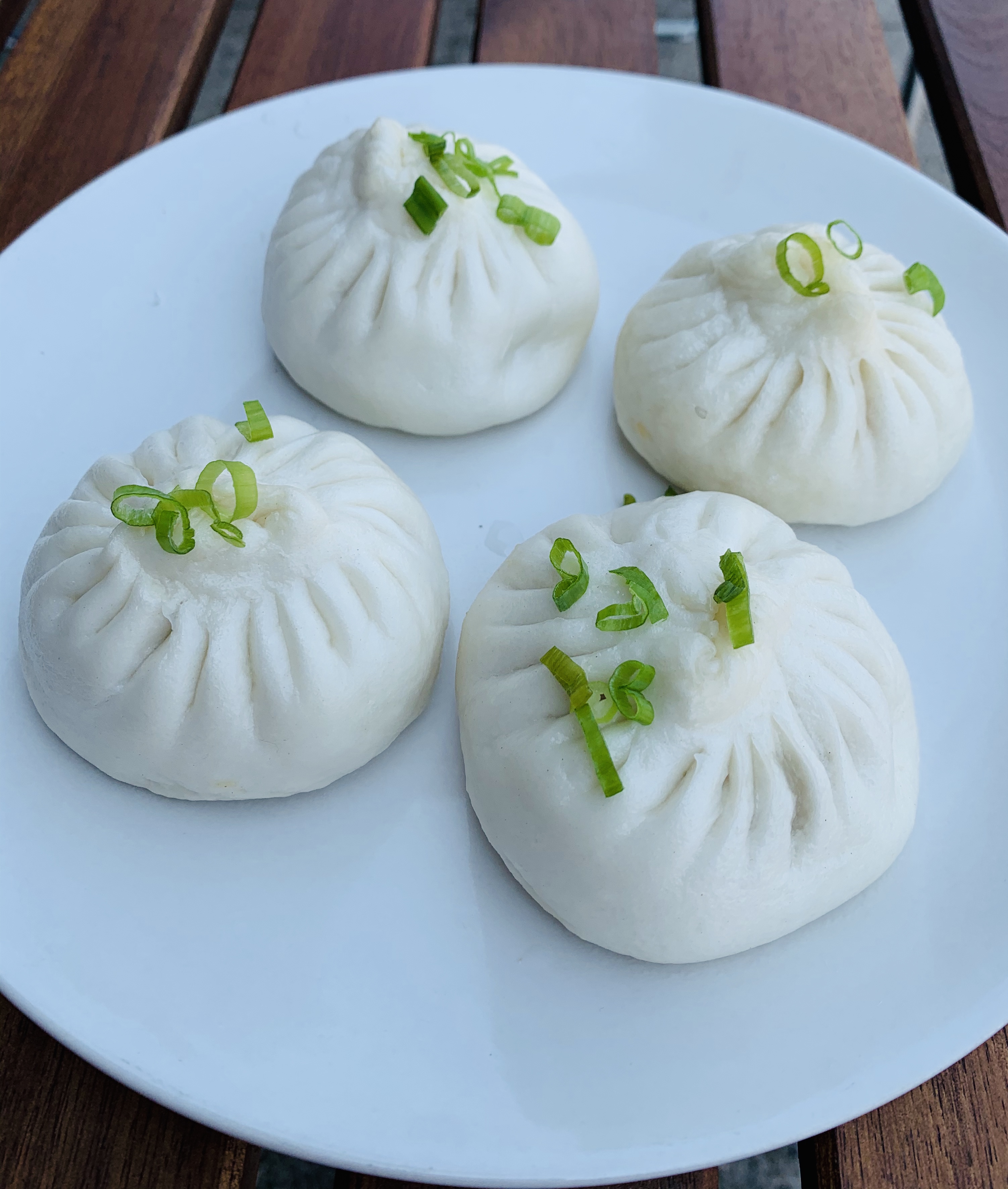 Order Jumbo Steamed Pork Buns 4 pcs food online from The Bund store, Forest Hills on bringmethat.com