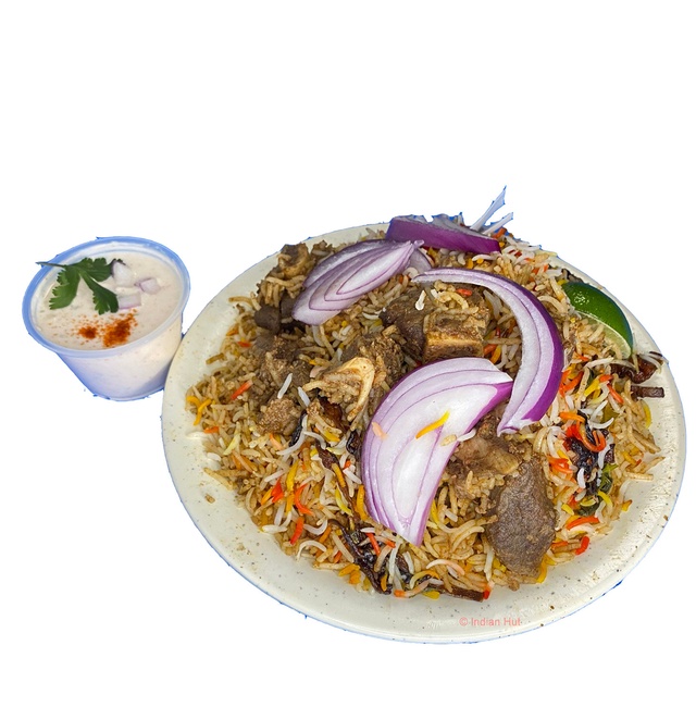 Order N5 Mutton Biryani food online from Indian Hut store, Trooper on bringmethat.com