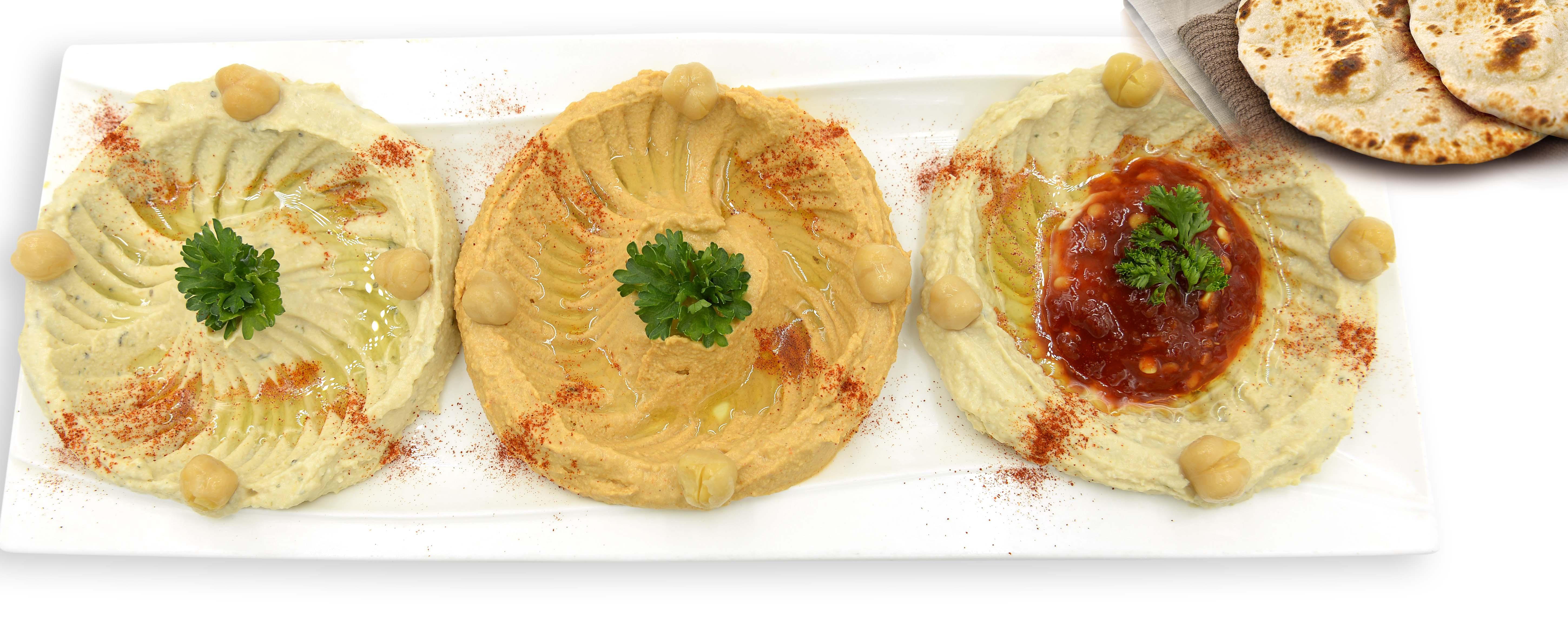 Order Sampler Hummus food online from Kabob Korner store, Katy on bringmethat.com