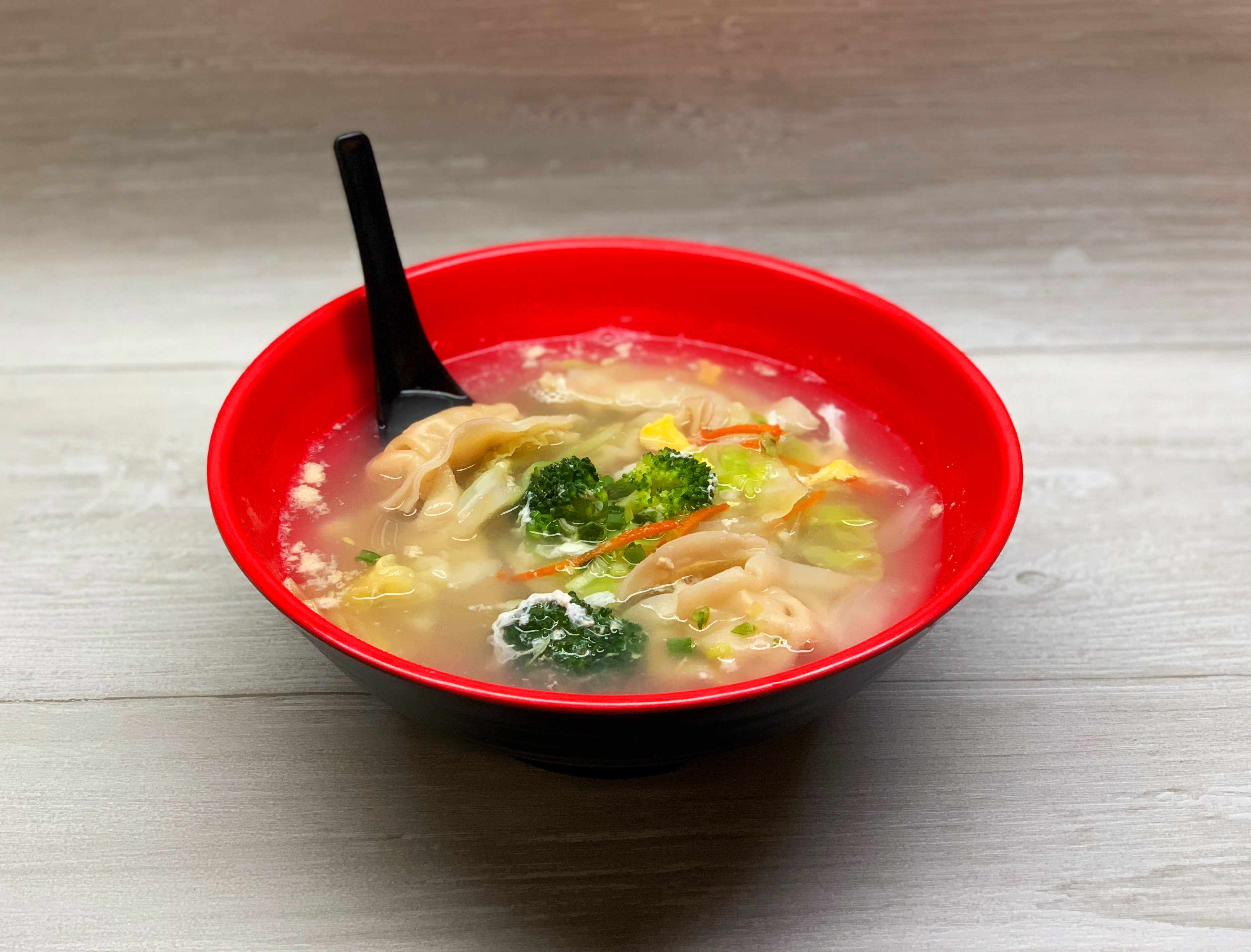 Order Wonton Soup food online from Teriyaki Time store, Lynnwood on bringmethat.com
