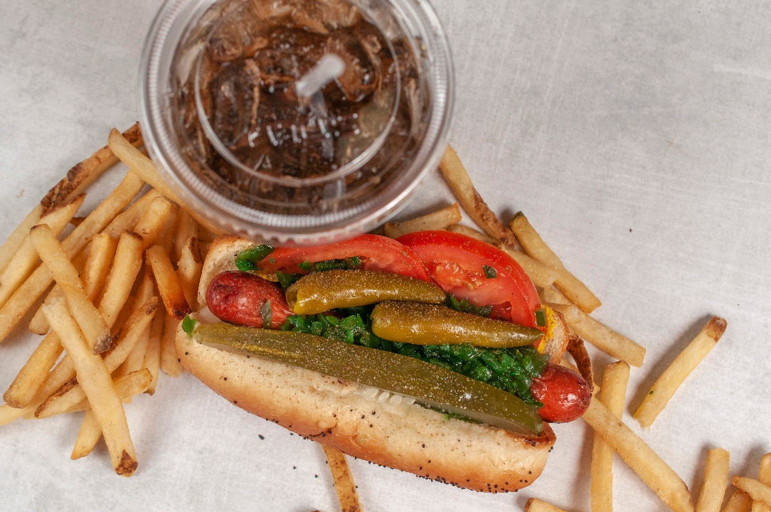 Order Chicago Dog Combo food online from Big Al Burgers & Dogs store, Fort Collins on bringmethat.com