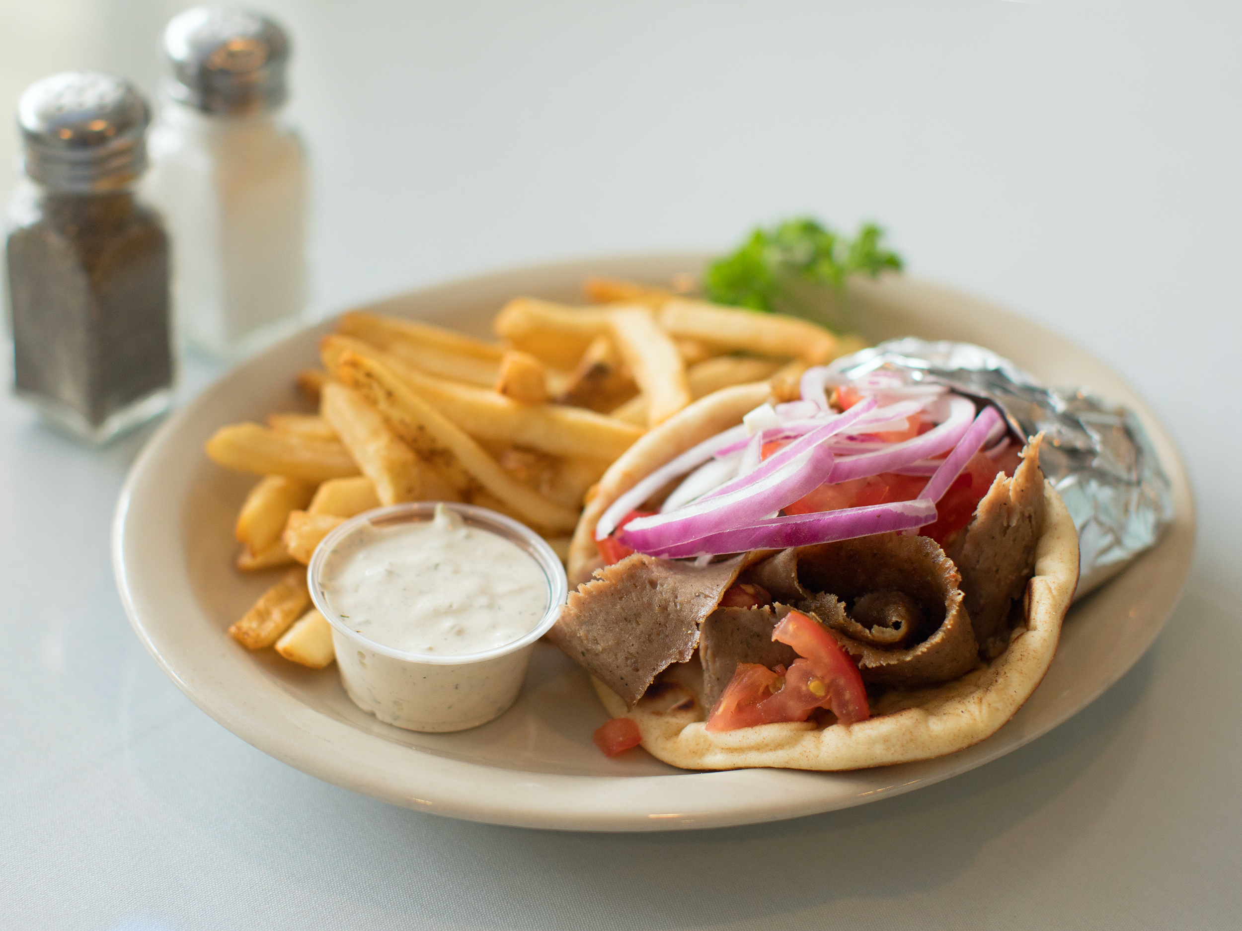 Order Gyros Sandwich food online from Troy Greek Restaurant store, San Diego on bringmethat.com
