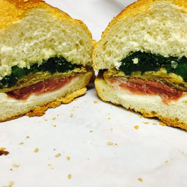 Order SW8. Eggplant and Prosciutto Sandwich food online from Iron tomato store, White Plains on bringmethat.com