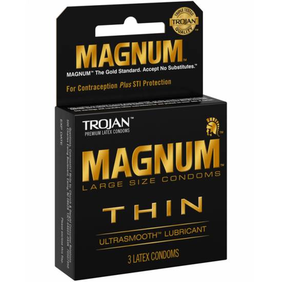 Order Trojan Magnum Condoms - Thin food online from IV Deli Mart store, Goleta on bringmethat.com