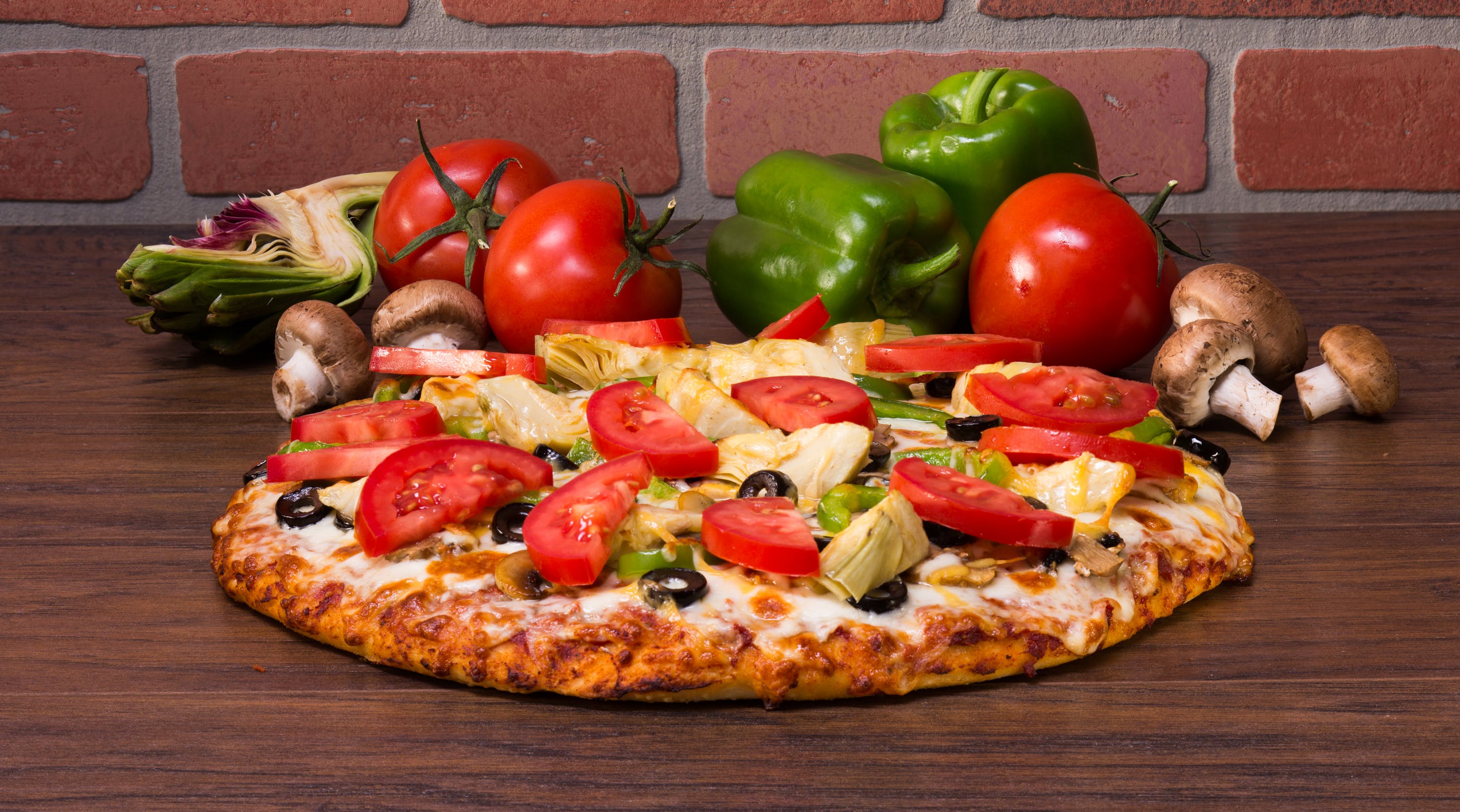 Order Veggiemore Pizza - Small 10'' (Serves 1-2 Persons) food online from Mountain Mike Pizza store, Pleasanton on bringmethat.com