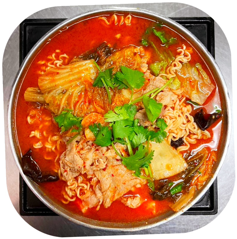Order HP5. Kimchi Beef Hot Pot food online from Basil Thai store, Austin on bringmethat.com
