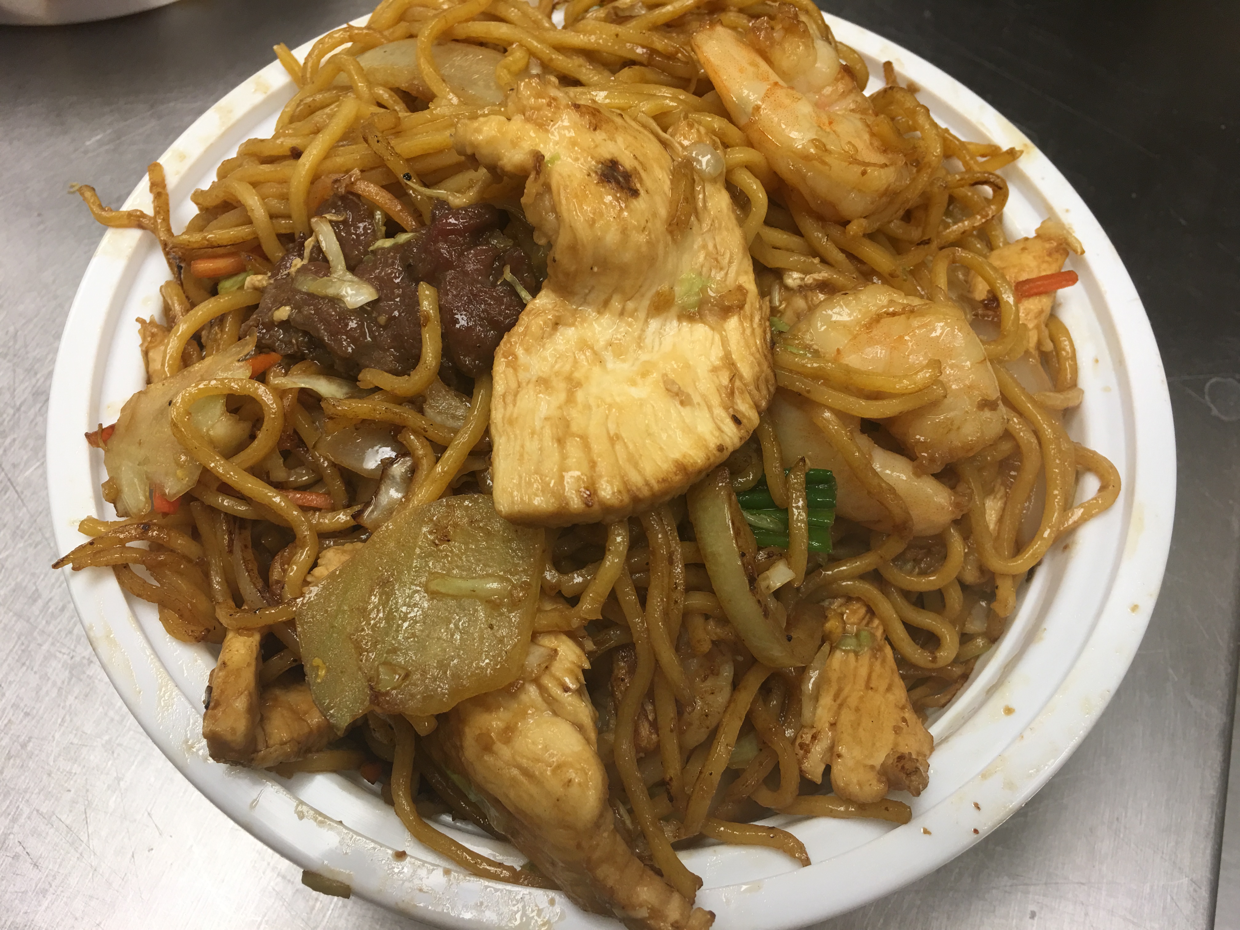 Order 704. Combination Lo Mein  ( Large ) food online from China China store, Joliet on bringmethat.com