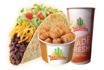 Order 4. Seasoned Beef Crisp Taco Combo Meal food online from Tacotime store, Highland on bringmethat.com
