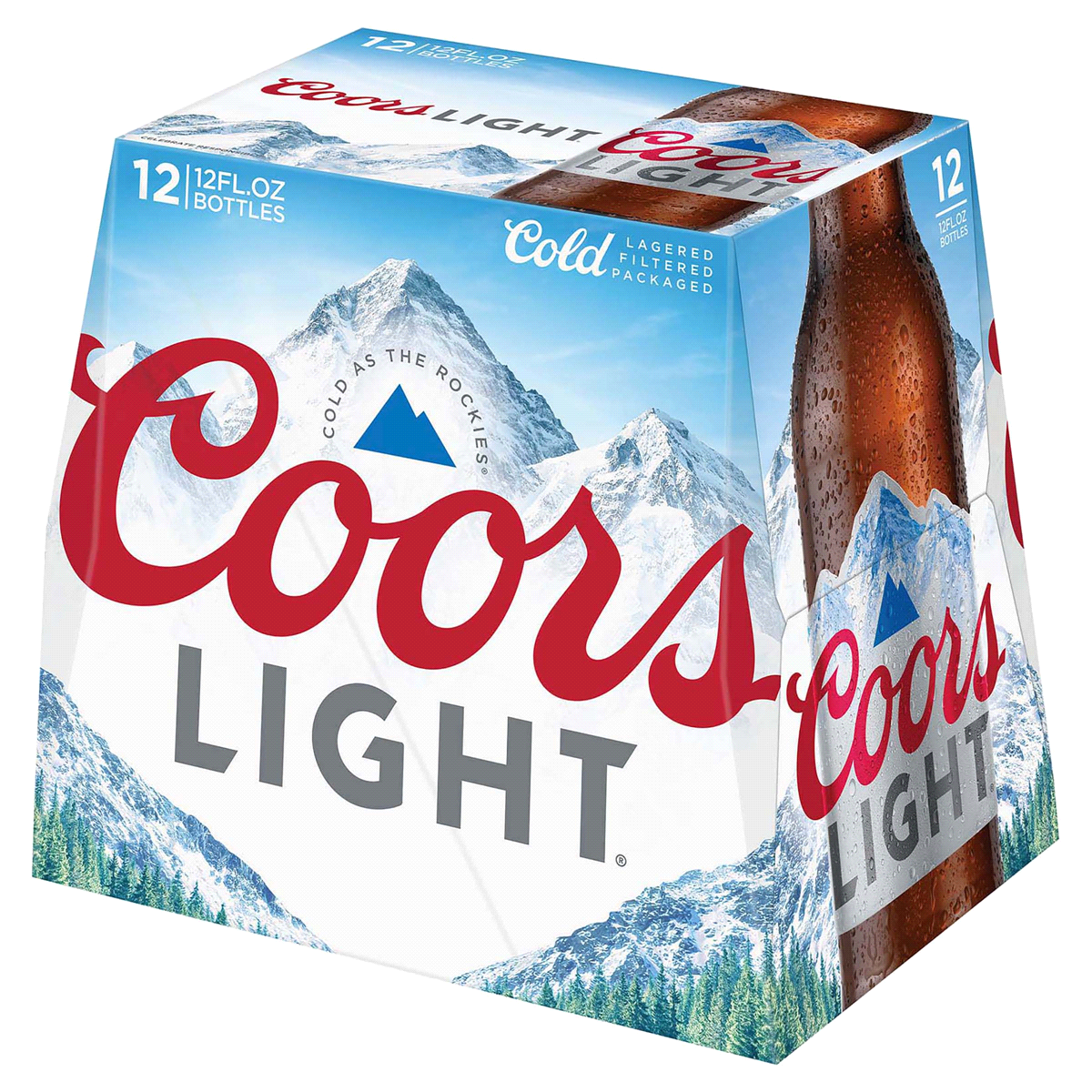 Order Coors Light Beer 4.2% ABV 12 Pack Bottle food online from Mirage Wine & Liquor store, Palm Springs on bringmethat.com