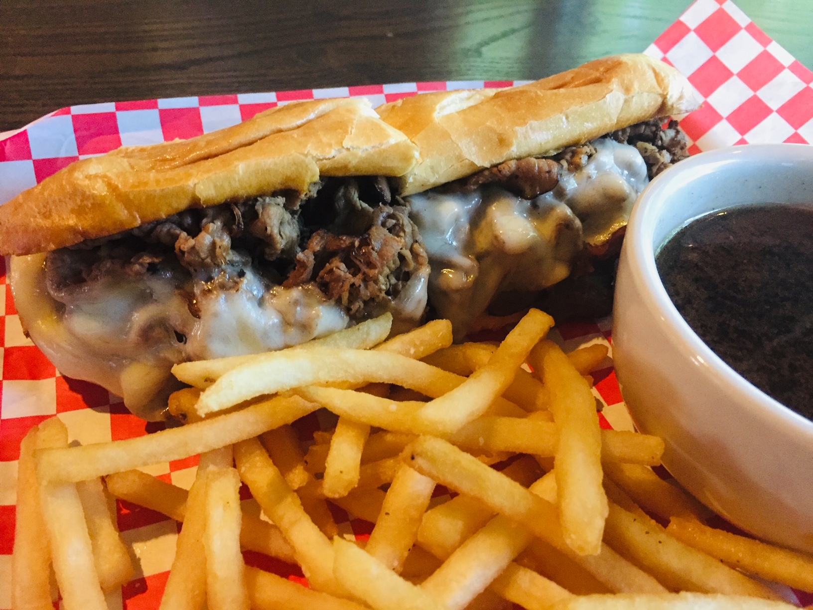 Order French Dip Sandwich food online from Saints Pub + Patio store, Independence on bringmethat.com