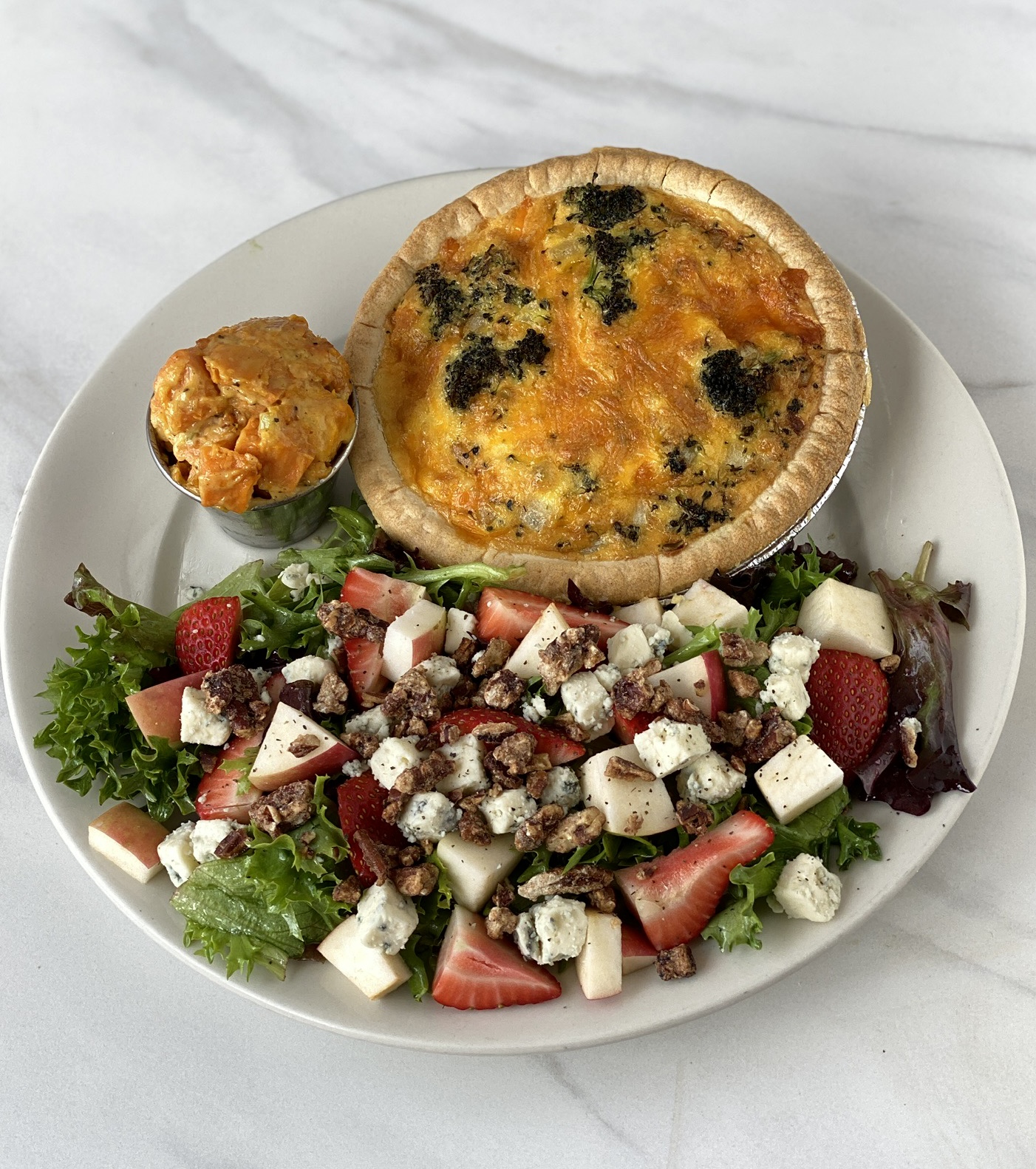 Order Quiche and Salad food online from The Rolling Pin Cafe store, Westwood on bringmethat.com