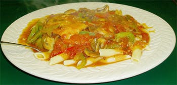 Order Chicken Cacciatore - Entree food online from Primas Pasta & Pizza Restaurant store, Fort Worth on bringmethat.com
