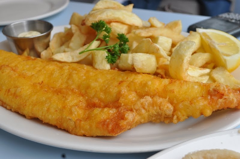 Order 1 Piece Haddock & Chips food online from Britannia Arms store, San Jose on bringmethat.com