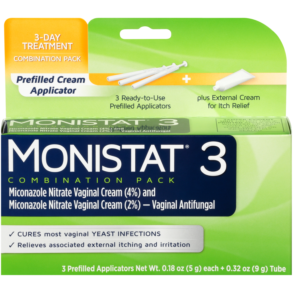 Order Monistat 3 Dose Yeast Infection Treatment, 3 Prefilled Applicators & External Itch Cream food online from Rite Aid store, MILLER PLACE on bringmethat.com