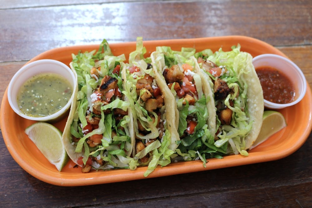 Order Tacos De Pollo food online from Mad Dog And Beans store, New York on bringmethat.com