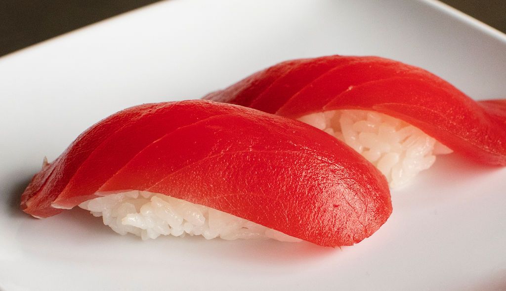 Order Maguro (Tuna) Nigiri food online from Tgi Sushi store, San Jose on bringmethat.com