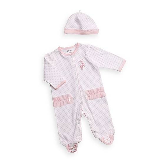 Order Little Me® Size Newborn Blue Pink Heart Footie with Cap food online from Bed Bath & Beyond store, Lancaster on bringmethat.com