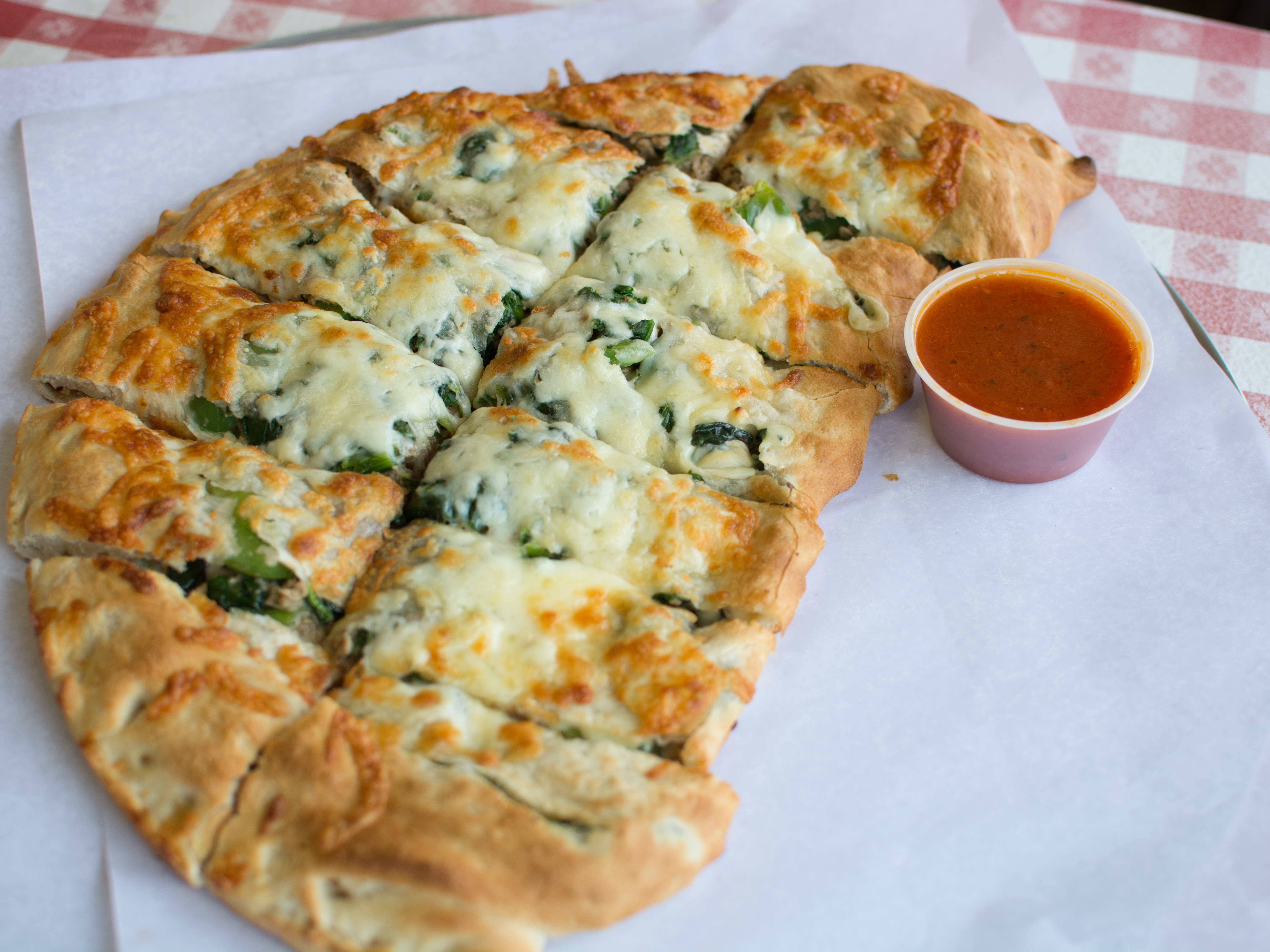 Order Calzone with One Topping food online from Family Style Pizza store, Framingham on bringmethat.com