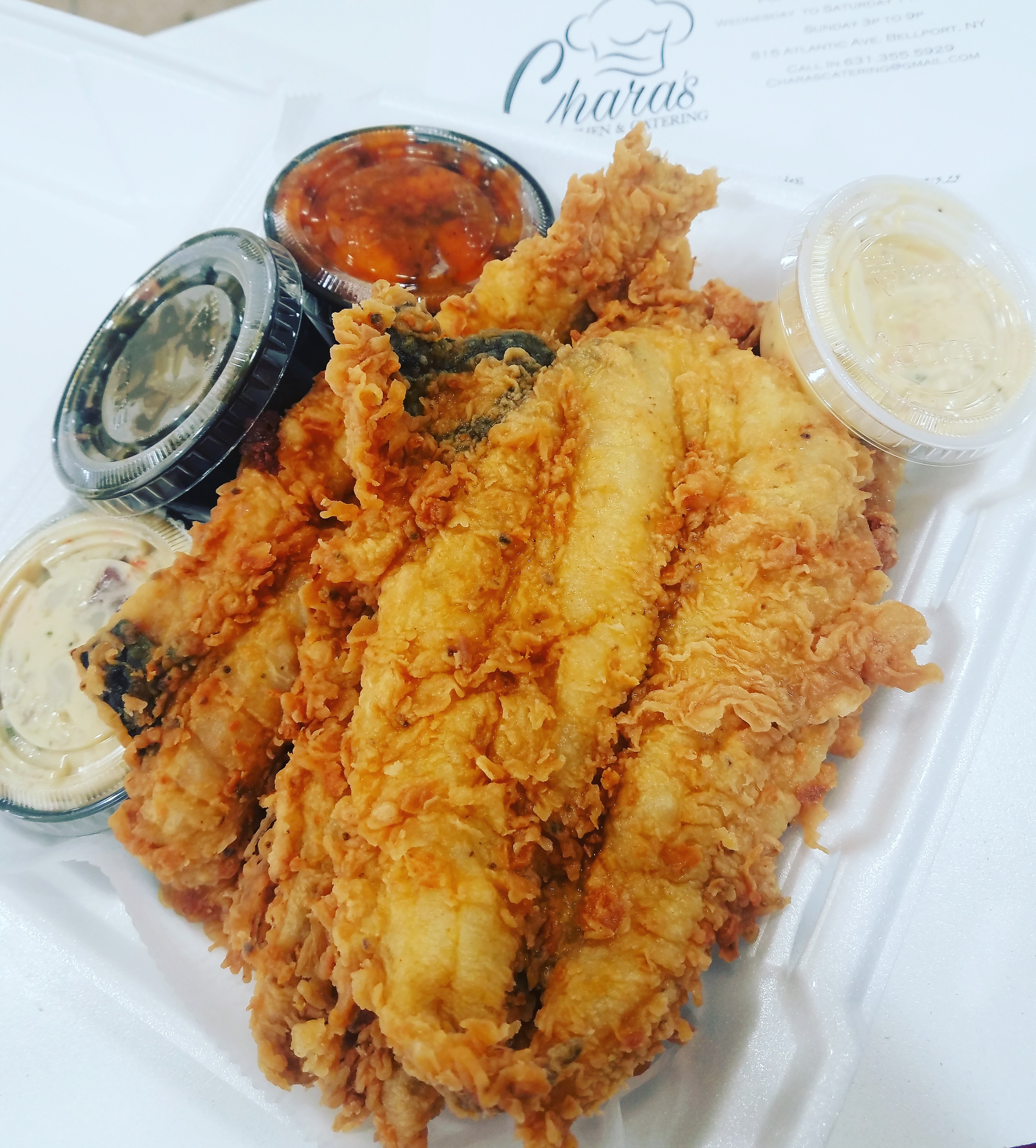 Order Fresh Fried Whiting food online from Chara Kitchen store, Bellport on bringmethat.com