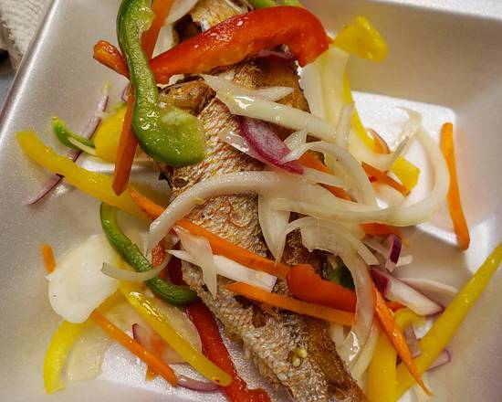 Order Escovitch Snapper Only food online from Island Flavaz Jerk Seafood Center store, Uniondale on bringmethat.com