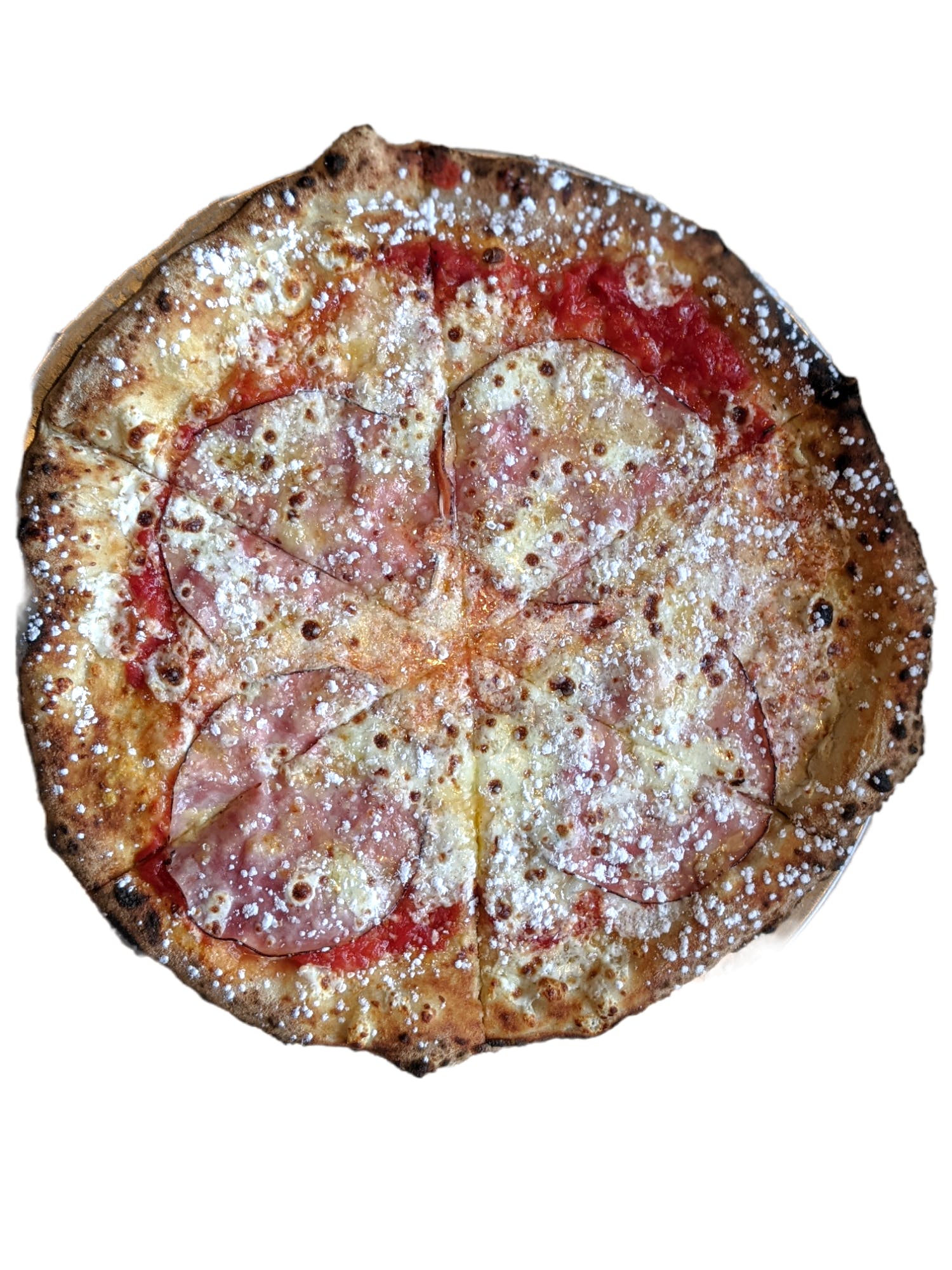 Order Full Monte Pizza - 12'' (6 Slices) food online from Mangia Macrina's Wood Fired Pizza store, New Hartford on bringmethat.com