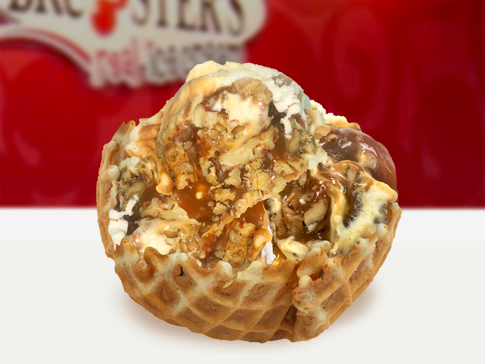 Order Large Waffle Bowl food online from Bruster's Real Ice Cream store, Durham on bringmethat.com