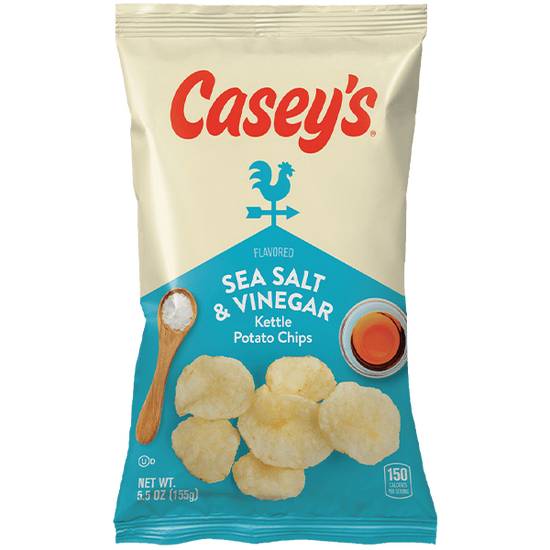 Order Casey's Salt & Vinegar Kettle Chips 5.5oz food online from Casey store, Sycamore on bringmethat.com