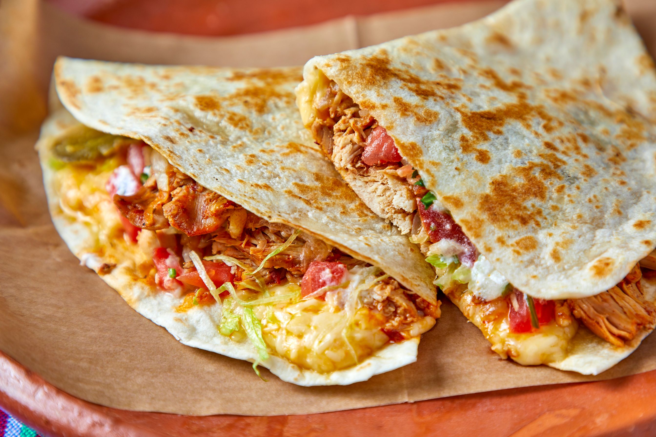 Order Tinga Specialty Quesadilla food online from Flash Taco store, Chicago on bringmethat.com