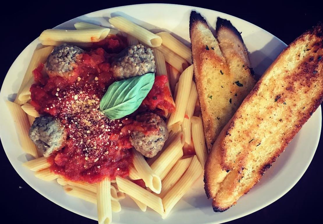 Order Pasta with Meatballs food online from Jimmys Famous Pizza store, North Andover on bringmethat.com