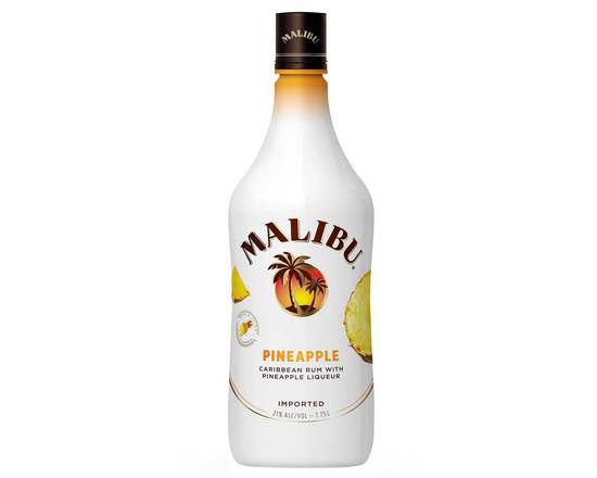 Order Malibu, Pineapple Caribbean Rum · 1 L  food online from House Of Wine store, New Rochelle on bringmethat.com