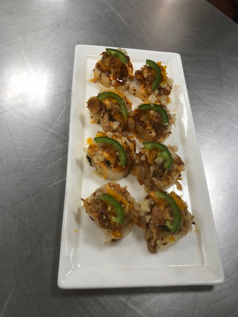 Order 6 Piece Spicy Volcano Roll food online from A Plus Sushi store, Malvern on bringmethat.com