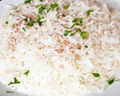 Order Basmati white rice food online from Aladdin Mediterranean Restaurant store, San Diego on bringmethat.com