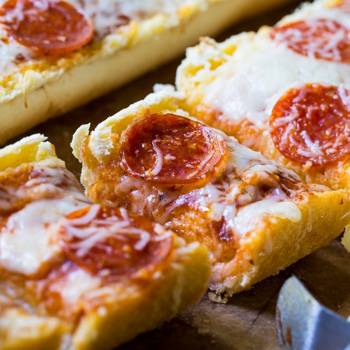 Order Garlic Bread with Pepperoni and Cheese food online from Scala Pizza store, Mount Vernon on bringmethat.com
