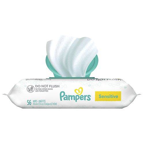 Order Pampers Baby Wipes Sensitive Fragrance-Free - 56.0 ea food online from Walgreens store, CHATSWORTH on bringmethat.com