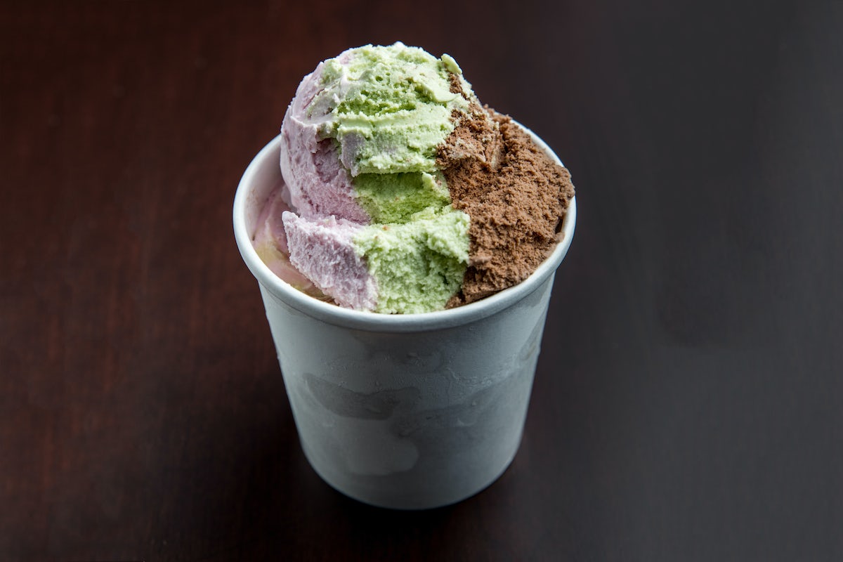 Order Pint of Spumoni Ice Cream food online from The Old Spaghetti Factory store, Concord on bringmethat.com