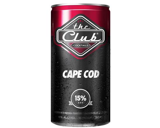 Order The Club Cocktails Cape COD (200ml)  ABV  15%  Strength  Double-Shot Strong    food online from Pit Stop Liquor Mart store, El Monte on bringmethat.com