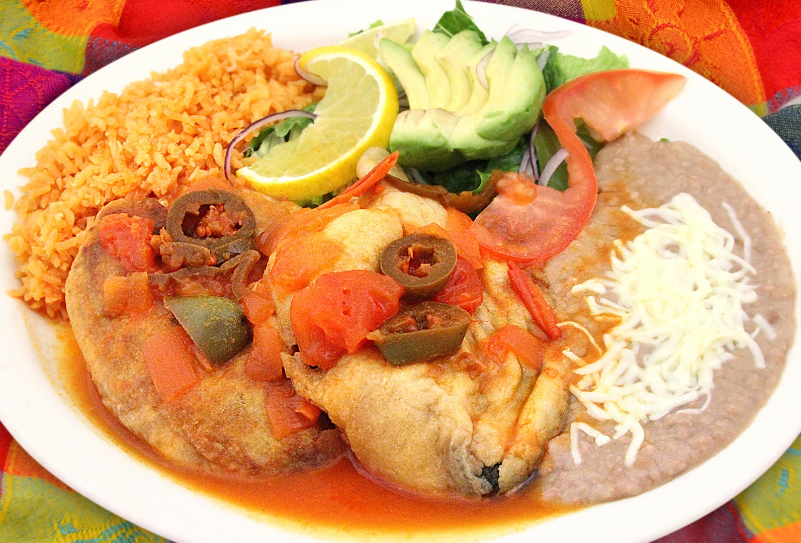 Order Chiles Rellenos Dinne food online from Tierra Caliente Restaurant store, Chicago on bringmethat.com