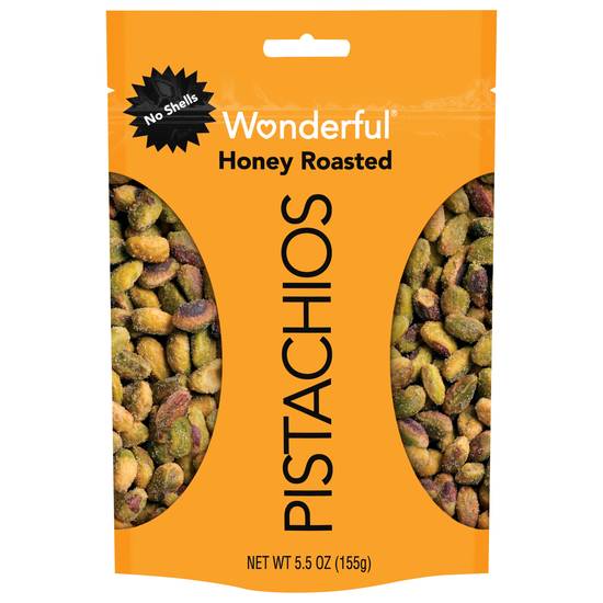 Order Wonderful Pistachios, No Shells, Honey Roasted Nuts, 5.5 OZ Resealable Pouch food online from Cvs store, FOUNTAIN VALLEY on bringmethat.com