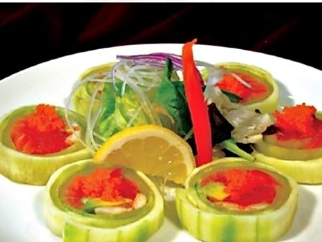 Order NR3. Shrimp Boat Roll food online from Hoshi Sushi store, Fullerton on bringmethat.com