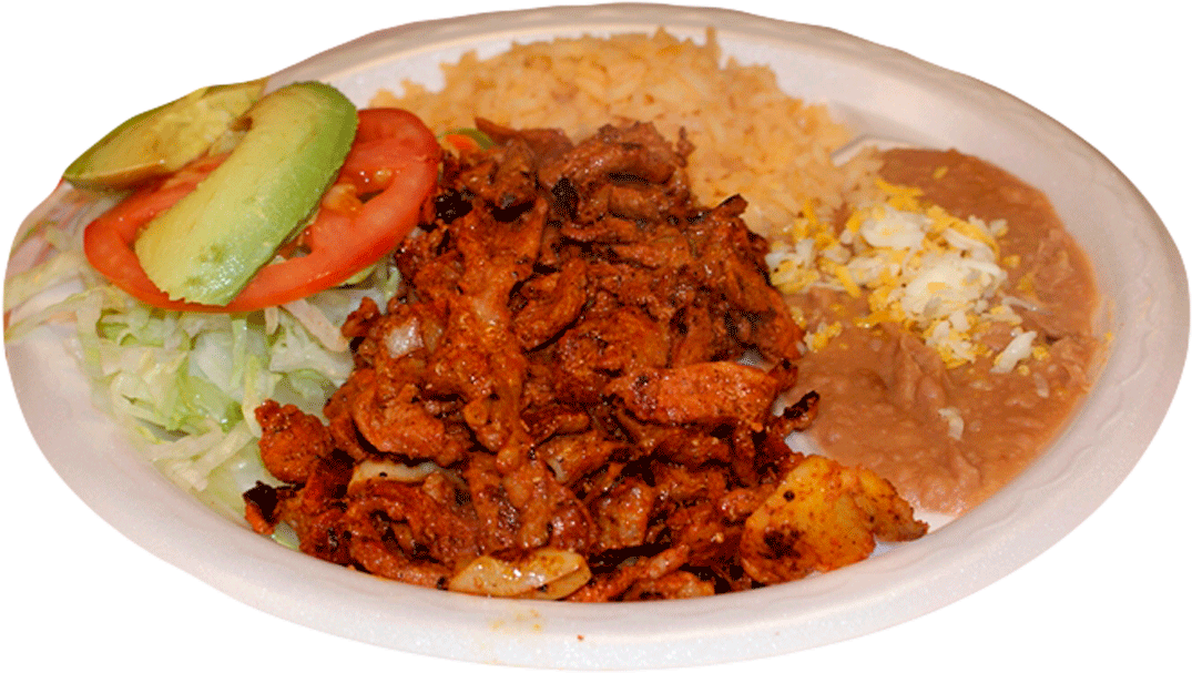 Order 4. Pastor Combo food online from Rivas Mexican Grill #5 store, Las Vegas on bringmethat.com