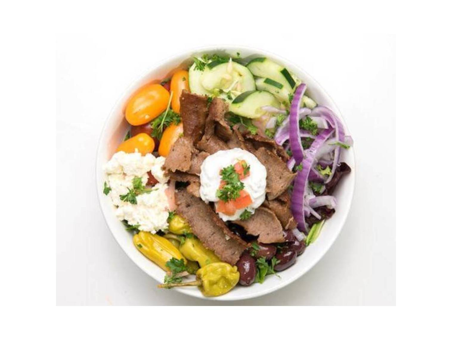 Order Gyro Salad food online from Pita Mediterranean Street Food store, Atlanta on bringmethat.com