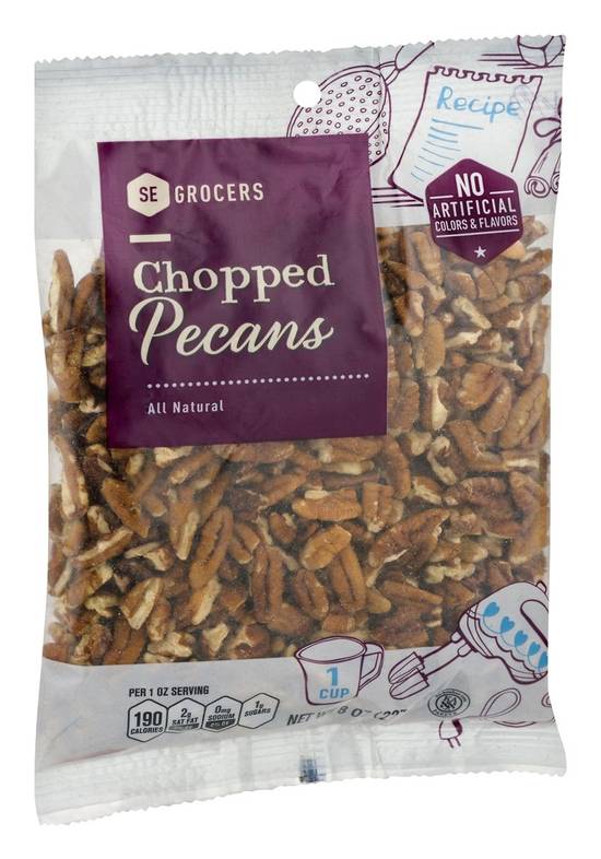 Order Se Grocers · Chopped Pecans All Natural (8 oz) food online from Harveys Supermarket store, Baxley on bringmethat.com
