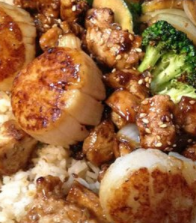 Order 18. Hibachi Chicken and Scallops food online from Yummy Japan store, Smithfield on bringmethat.com
