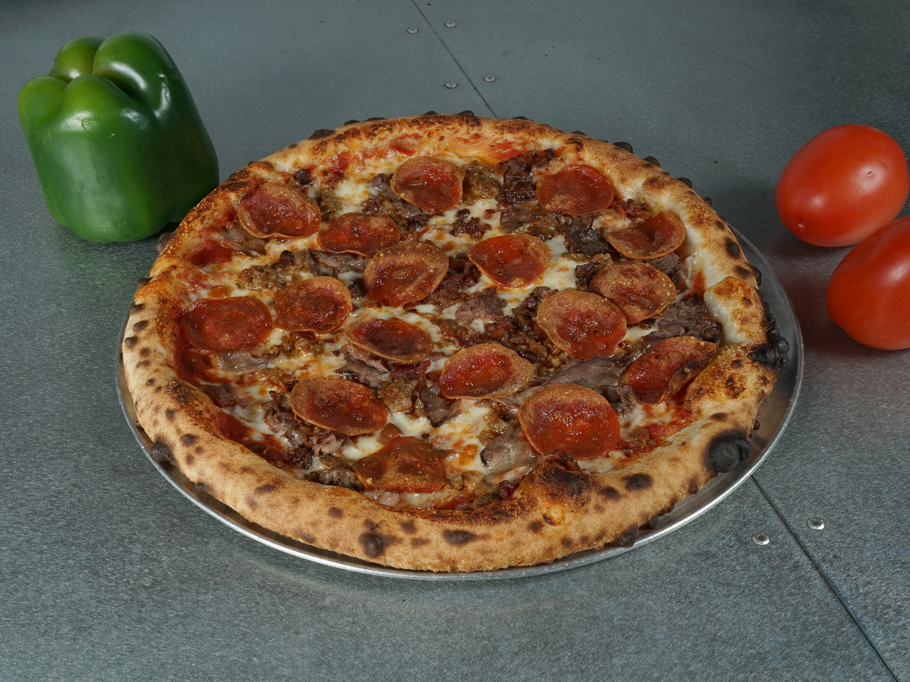 Order 12" The Meats Pizza food online from aPizzaCo store, St. Charles on bringmethat.com