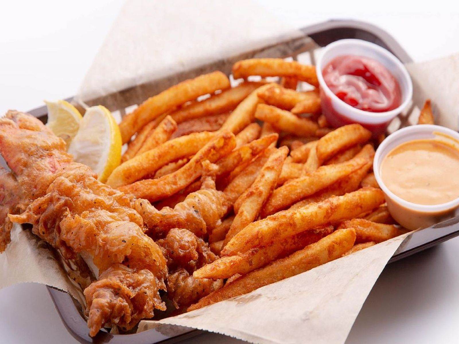 Order Fried Lobster Tail Basket food online from Shaking Crab store, Quincy on bringmethat.com