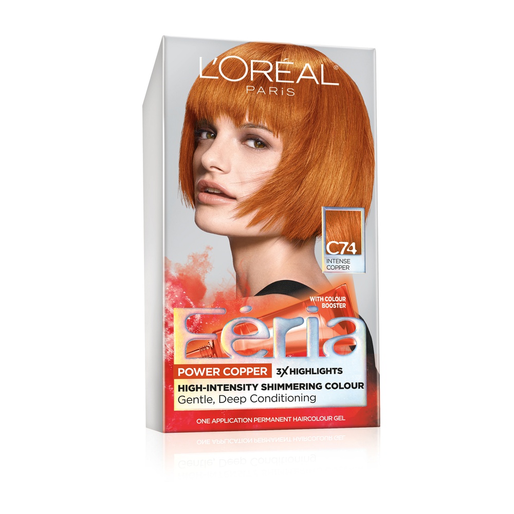Order L'Oreal Paris Feria Multi-Faceted Shimmering Color, C74 Copper Crave food online from Rite Aid store, READING on bringmethat.com