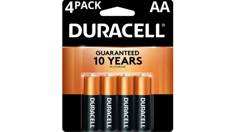 Order Duracell Coppertop AA 4PK Batteries food online from Exxon Constant Friendship store, Abingdon on bringmethat.com