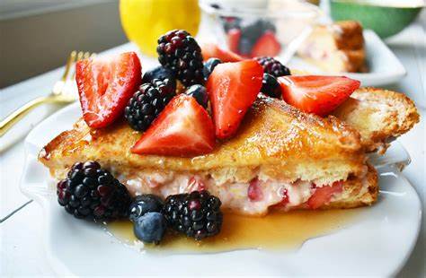 Order Stuffed Strawberry Cheesecake French Toast food online from Avellino store, Medford on bringmethat.com